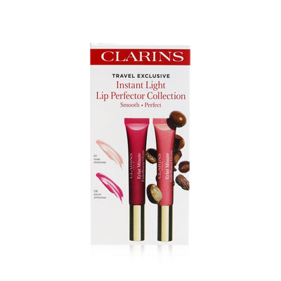 Instant Light Lip Perfector Collection - #01 Rose Shimmer + #08 Plum Shimmer - 2x 12ml/0.35oz