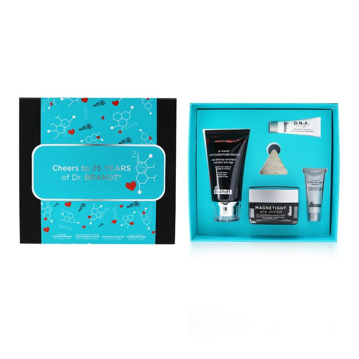 Cheers To 25years Of Dr. Brandt: Microdermabrasion 60g+ Magnetight Age-defier 90g+ Dna Eye 2.5g+ Pore Refiner Primer 7.5ml - 4pcs