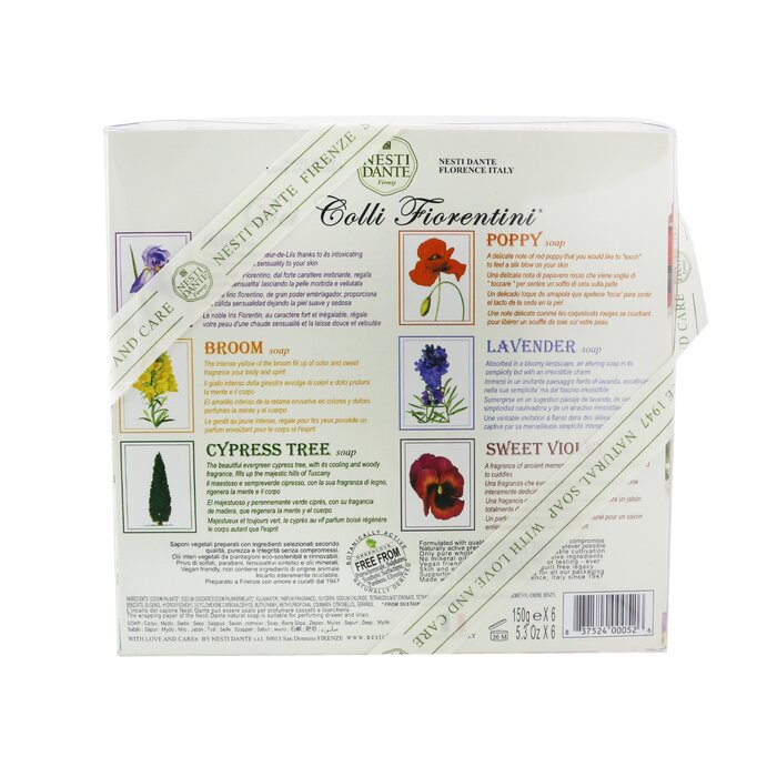 Dei Colli Fiorentini Gift Set (#exhilarating Papavero, #sensual Iris, #relaxing Lavanda, #passional Ginestra, #romantic Violetta, #regenerating