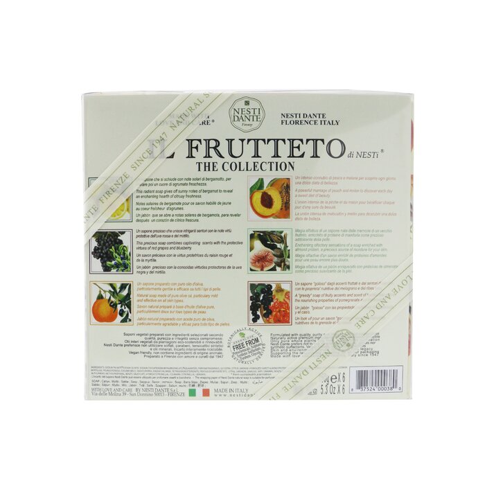 Il Frutteto Soap Gift Set (#peach & Lemon, #citron & Bergamot, #fig & Almond Milk, #red Grapes & Blueberry, #pomegranate &