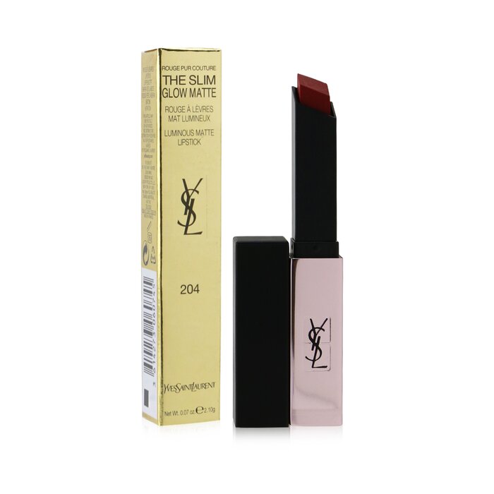 Rouge Pur Couture The Slim Glow Matte - # 204 Private Carmine - 2.1g/0.07oz