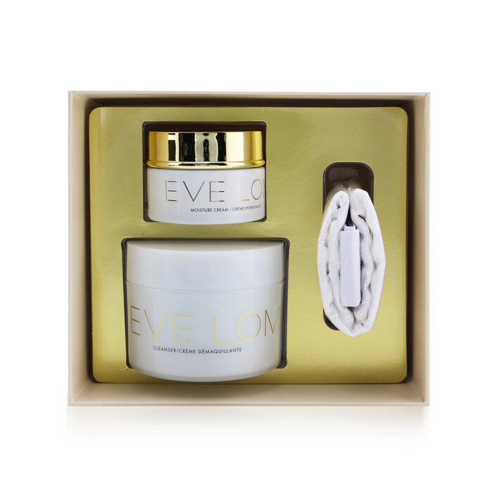 Begin & End Gift Set: Cleanser 200ml/6.8oz + Moisture Cream 50ml/1.6oz + Muslin Cloth - 3pcs
