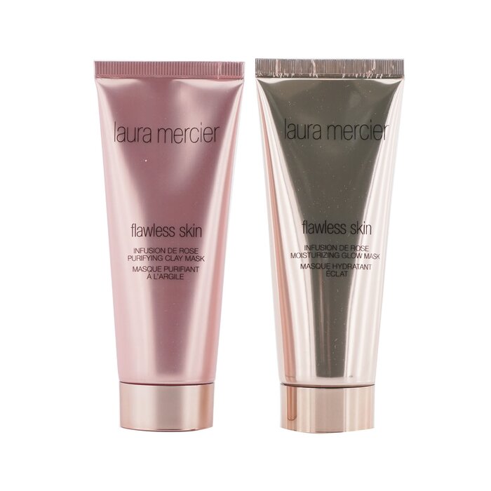 Infusion De Rose Mask Duet Set: 1x Flawless Skin Infusion De Rose Moisturizing Glow Mask - 75g/2.5oz + 1x Flawless Skin Infusion De Rose Purifying