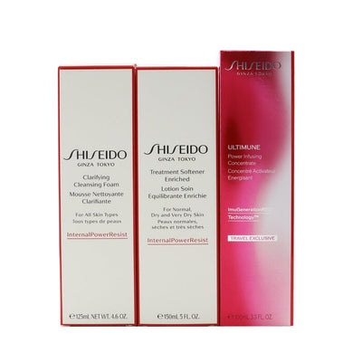 Ultimune Defend Daily Care Set: Ultimune Power Infusing Concentrate 100ml + Clarifying Cleansing Foam 125ml + Treatment Softener Enriched 150ml - 3pcs