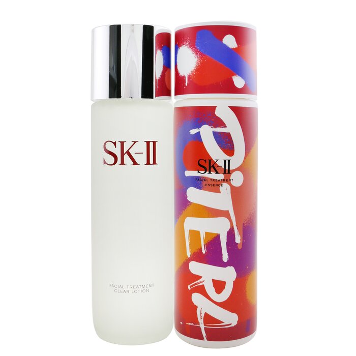 Pitera Deluxe Set (street Art Limited Edition): Facial Treatment Clear Lotion 230ml + Facial Treatment Essence (red) 230ml - 2ppcs