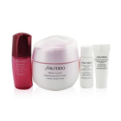 White Lucent Holiday Set: Gel Cream 50ml + Cleansing Foam 5ml + Softener Enriched 7ml + Ultimune Concentrate 10ml - 4pcs