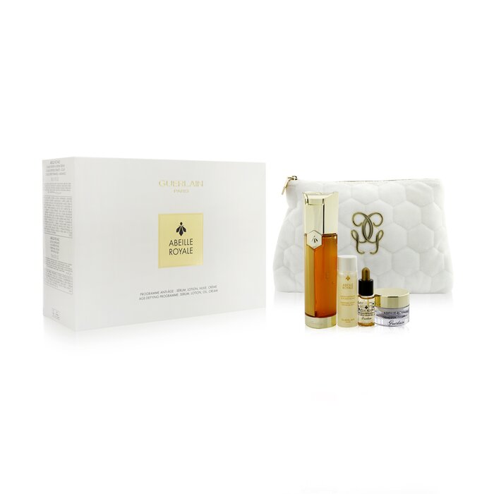 Abeille Royale Age-defying Programme: Serum 50ml + Fortifying Lotion 15ml + Youth Watery Oil 5ml + Day Cream 7ml + Bag - 4pcs+1bag