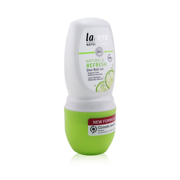 Deo Roll-on (natural & Refresh) - With Organic Lime & Natural Minerals - 50ml/1.7oz