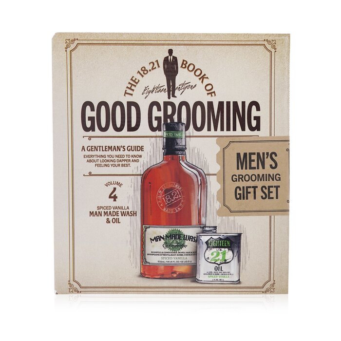 Book Of Good Grooming Gift Set Volume 4: Spiced Vanilla (wash 532ml + Oil 60ml) - 2pcs