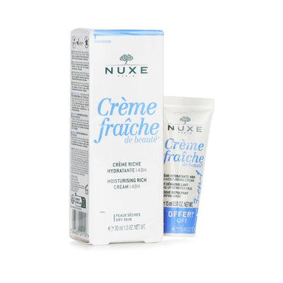 Creme Fraiche De Beaute 48hr Moisturising Rich Cream Gift Set (for Dry To Very Skin, Even Sensitive) - 30ml+15ml