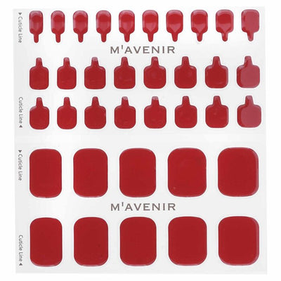 Nail Sticker (red) - # Glass Of Wine Pedi - 36pcs