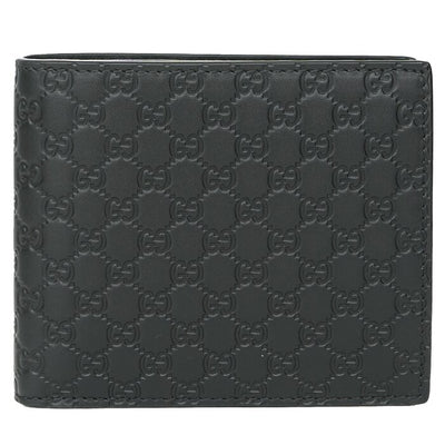 544472 Men's Microguccissim A Gg Logo Leather Coin Wallet - Fixed Size