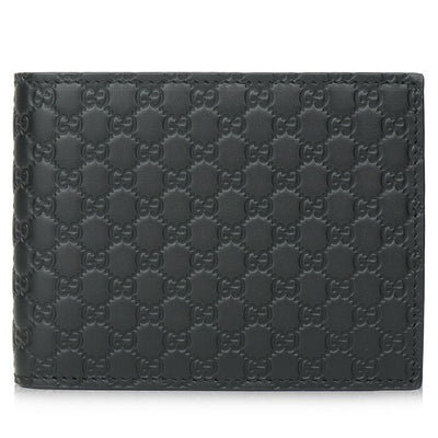 217044 Men's Leather Micro Gg Guccissima Trifold Wallet - Fixed Size