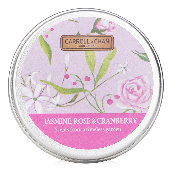 100% Beeswax Mini Tin Candle - # Jasmine, Rose & Cranberry - 1pcs
