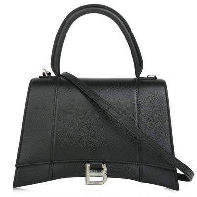 Hourglass Top Handle Bag - Black