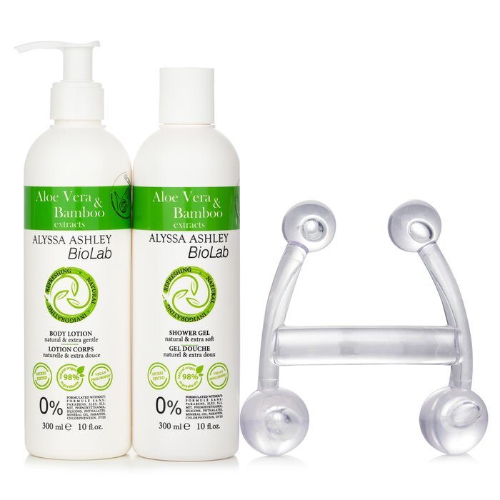 Biolab Aloe Vera & Bamboo Body Lotion + Shower Gel +massager - 3pcs