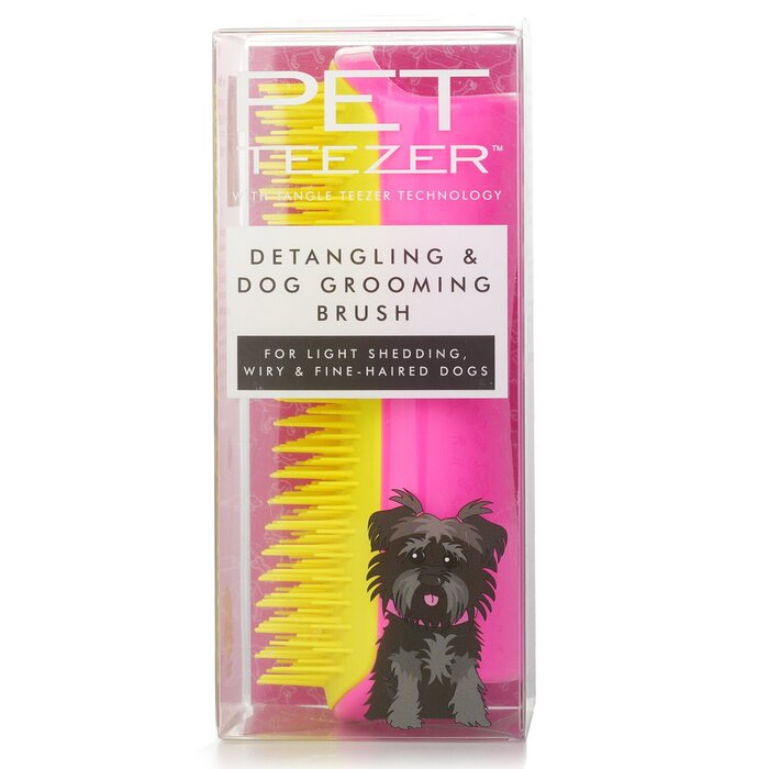 Detangling & Dog Grooming Brush (for Light Shedding, Wiry & Fine Haired Dogs) - 